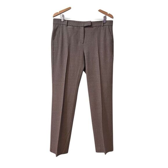 Agnona Heather Brown Wool Trousers Size IT 46 US 10 Dress Pants Made In Italy - Picture 1 of 12